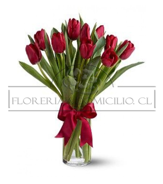 Florero de 10 Tulipanes